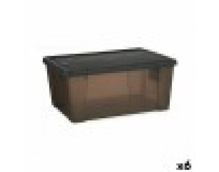 Кутия за Съхранение с Капак Stefanplast Elegance Сив Пластмаса 15 L 29 x 17 x 39 cm (6 броя) Кутия за Съхранение с Капак Stefanplast Elegance Сив Пластмаса 15 L 29 x 17 x 39 cm (6 броя)