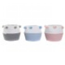 Кошница DKD Home Decor Памук Помпони (3 pcs) (30 x 30 x 26 cm) - Кутии, Органайзери и Други продукти за съхранение