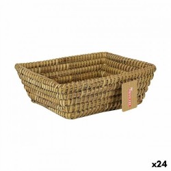 Многофункционална Кошница Privilege Korne Кафяв плетена ракита Квадратен 25 x 20 x 8 cm (24 броя) - Кутии, Органайзери и Други продукти за съхранение