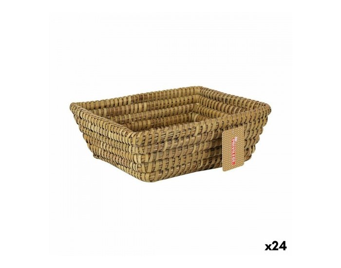 Многофункционална Кошница Privilege Korne Кафяв плетена ракита Квадратен 25 x 20 x 8 cm (24 броя)