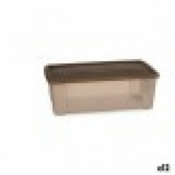 Кутия за Съхранение с Капак Stefanplast Elegance Бежов Пластмаса 5 L 19,5 x 11,5 x 33 cm (12 броя) - Кутии, Органайзери и Други продукти за съхранение