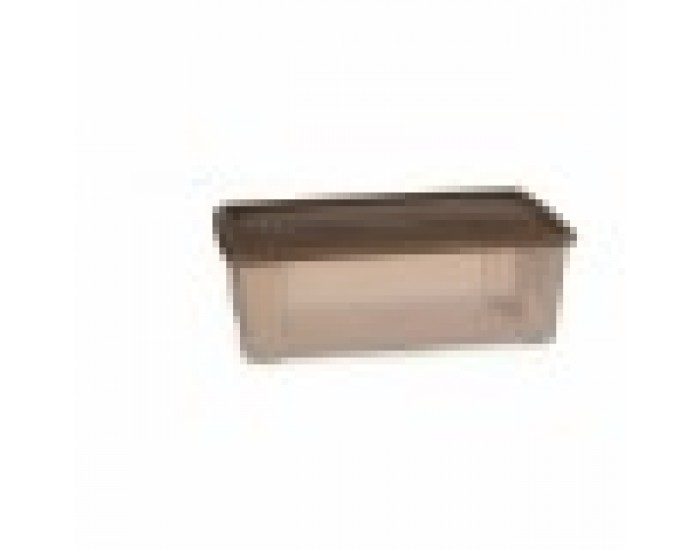 Кутия за Съхранение с Капак Stefanplast Elegance Бежов Пластмаса 5 L 19,5 x 11,5 x 33 cm (12 броя)