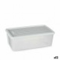 Кутия за Съхранение с Капак Stefanplast Elegance Бял Пластмаса 5 L 19,5 x 11,5 x 33 cm (12 броя) - Кутии, Органайзери и Други продукти за съхранение