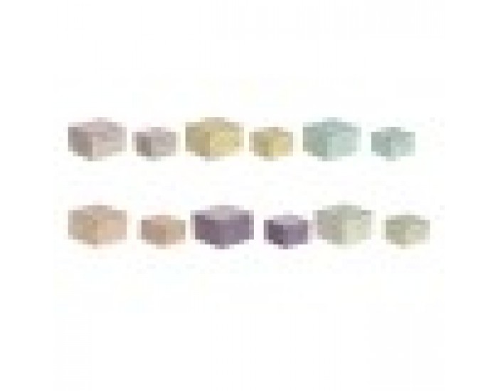 Кутия за бижута Home ESPRIT Многоцветен Дърво манго 10 x 10 x 6 cm (2 Части) (6 броя)