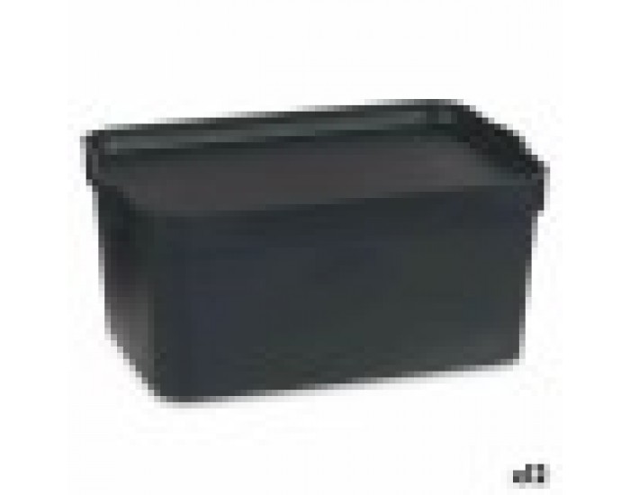 Кутия за Съхранение с Капак Антрацит Пластмаса 7,5 L 21 x 14,2 x 32 cm (12 броя)