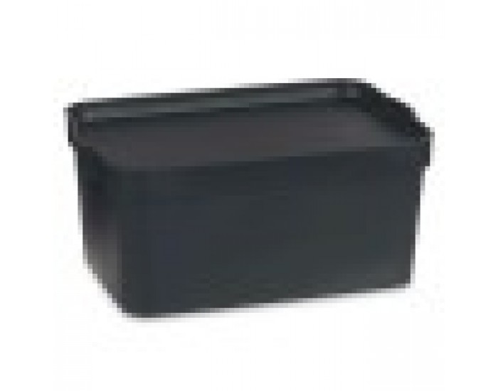 Кутия за Съхранение с Капак Антрацит Пластмаса 7,5 L 21 x 14,2 x 32 cm (12 броя)