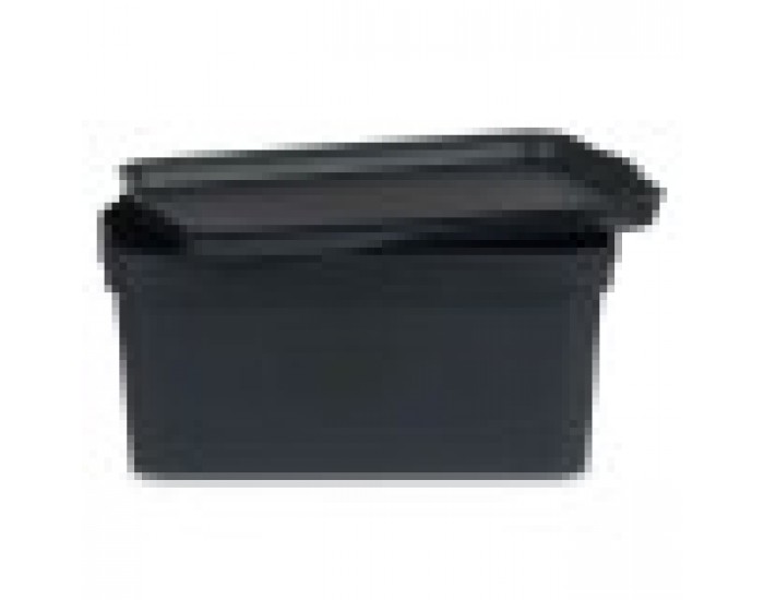 Кутия за Съхранение с Капак Антрацит Пластмаса 7,5 L 21 x 14,2 x 32 cm (12 броя)