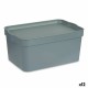 Кутия за Съхранение с Капак Сив Пластмаса 7,5 L 21 x 14,2 x 32 cm (12 броя) Кутия за Съхранение с Капак Сив Пластмаса 7,5 L 21 x 14,2 x 32 cm (12 броя)
