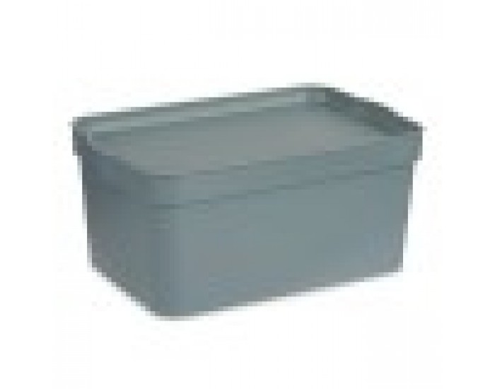 Кутия за Съхранение с Капак Сив Пластмаса 7,5 L 21 x 14,2 x 32 cm (12 броя) Кутия за Съхранение с Капак Сив Пластмаса 7,5 L 21 x 14,2 x 32 cm (12 броя)