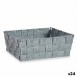 Многофункционална Кошница Сив Плат 2,4 L 20 x 8 x 24 cm (24 броя) - Кутии, Органайзери и Други продукти за съхранение