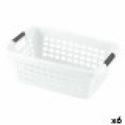Кош за Мръсни Дрехи С дръжки Бял 70 L (6 броя) - Кутии, Органайзери и Други продукти за съхранение