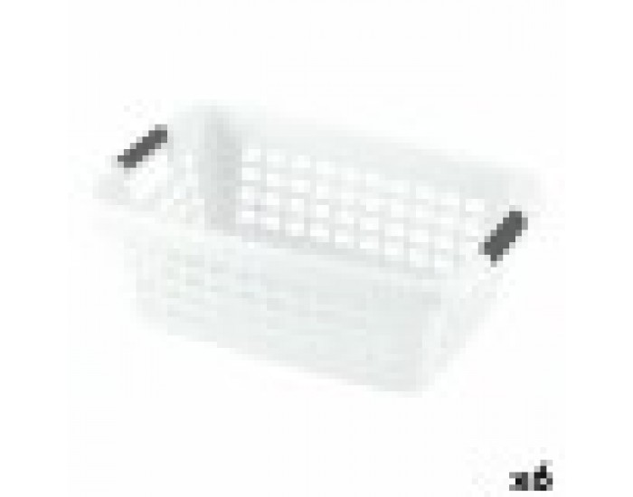 Кош за Мръсни Дрехи С дръжки Бял 70 L (6 броя)