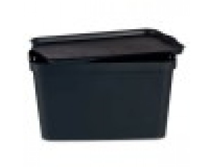 Кутия за Съхранение с Капак Антрацит Пластмаса 24 L 29,3 x 24,5 x 45 cm (6 броя)