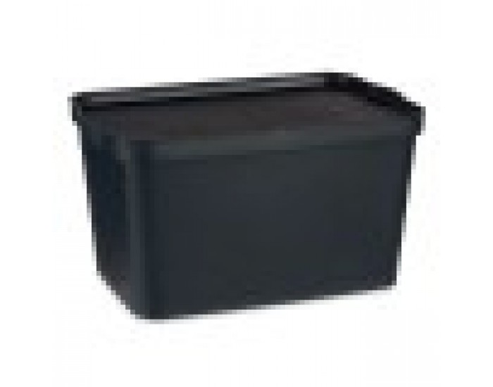 Кутия за Съхранение с Капак Антрацит Пластмаса 24 L 29,3 x 24,5 x 45 cm (6 броя)