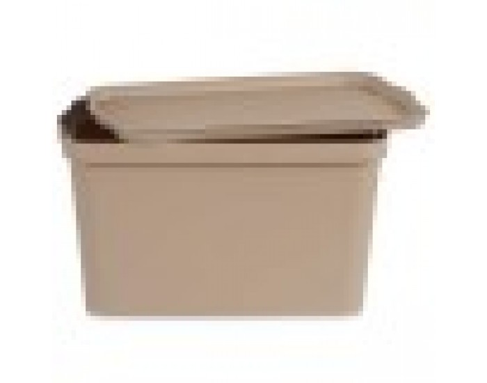 Кутия за Съхранение с Капак Бежов Пластмаса 24 L 29,3 x 24,5 x 45 cm (6 броя)