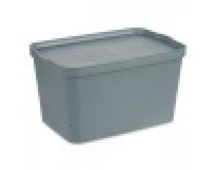 Кутия за Съхранение с Капак Сив Пластмаса 24 L 29,3 x 24,5 x 45 cm (6 броя)
