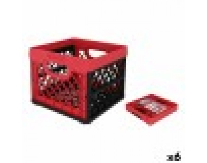 Многофункционална Кутия Tontarelli Червен Квадратек 33,5 x 33, x 27,9 cm (6 броя)