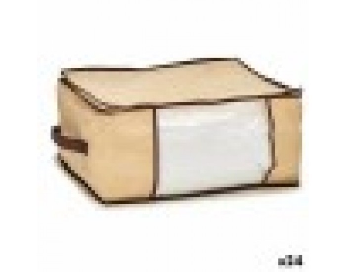 Торба за Съхранение Сметана полиестер полипропилен 27 L 45 x 30 x 20 cm (24 броя) Торба за Съхранение Сметана полиестер полипропилен 27 L 45 x 30 x 20 cm (24 броя)