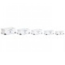 Комплект Декоративни Кутии Home ESPRIT Sanderford Бял Cмърч 35 x 22 x 15 cm 5 Части - Кутии, Органайзери и Други продукти за съхранение
