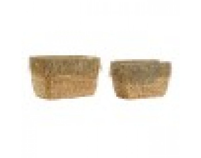 Игра на Кошници DKD Home Decor Кафяв Ресни (35 x 25 x 24 cm) (2 pcs) (40 x 30 x 26 cm)