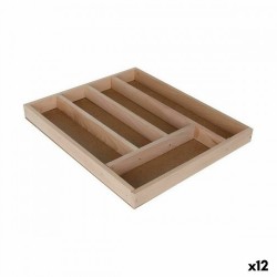 Органайзер за Прибори Quttin Дървен 33 x 28 x 3,5 cm (12 броя) - Кутии, Органайзери и Други продукти за съхранение