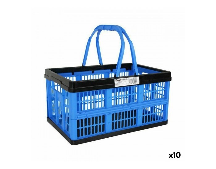 Сгъваема Кутия с Дръжки Tontarelli Voilà 16 L Син 39 x 25,5 x 21 cm (10 броя) Сгъваема Кутия с Дръжки Tontarelli Voilà 16 L Син 39 x 25,5 x 21 cm (10 броя)