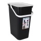Кошче за Рециклирани Отпадъци Tontarelli Moda 24 L Бял Черен (6 броя)
