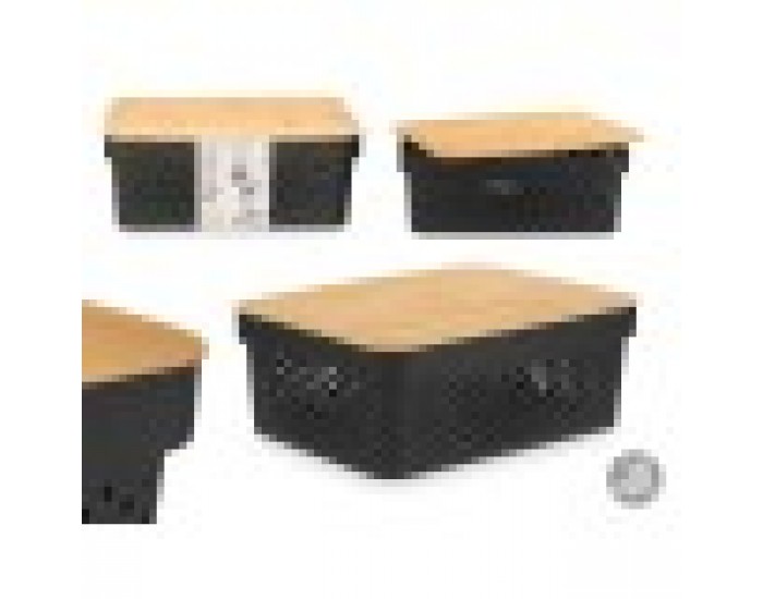 Многофункционална Кутия Kinvara CH52980 (26) Кафяв Черен Бамбук полипропилен 35,7 x 14 x 26,2 cm (6 броя) Многофункционална Кутия Kinvara CH52980 (26) Кафяв Черен Бамбук полипропилен 35,7 x 14 x 26,2 cm (6 броя)