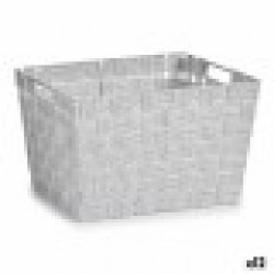 Кош за Пране Бял Плат 10 L 25 x 20 x 35 cm (12 броя) - Кутии, Органайзери и Други продукти за съхранение