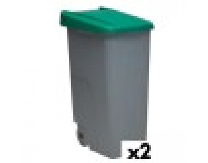 Кош за Боклук с Колела Denox 85 L Зелен 58 x 41 x 76 cm