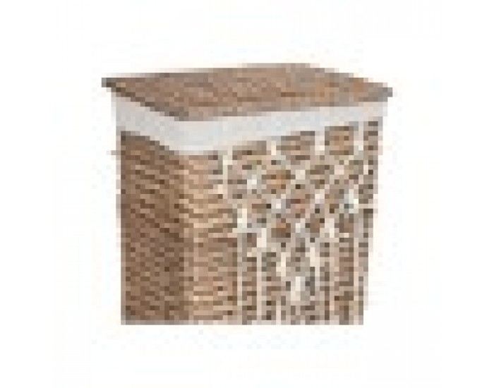 Кош за Мръсни Дрехи Home ESPRIT Бял Естествен плетена ракита Shabby Chic 47 x 35 x 55 cm 5 Части