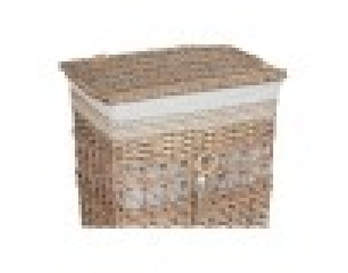 Кош за Мръсни Дрехи Home ESPRIT Бежов Естествен плетена ракита Shabby Chic 47 x 35 x 55 cm 5 Части