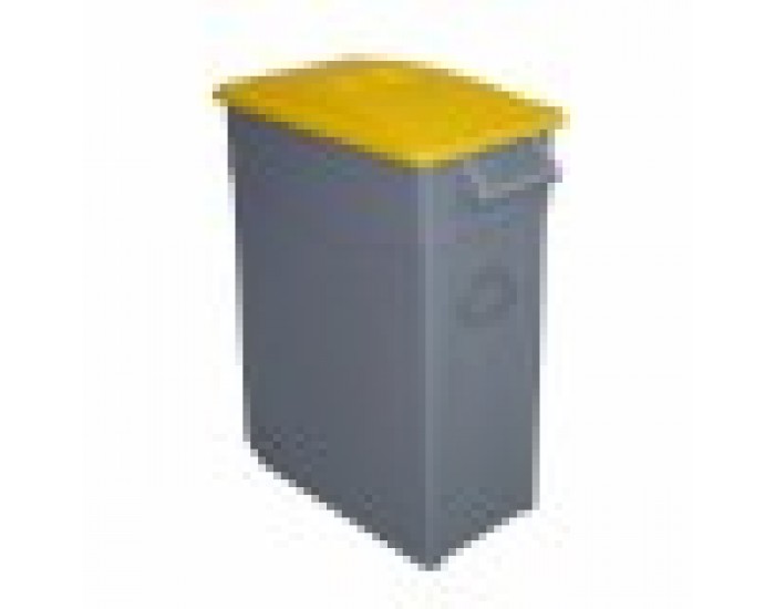 Кошче за Рециклирани Отпадъци Denox 65 L Жълт (2 броя)