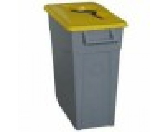 Кошче за Рециклирани Отпадъци Denox 65 L Жълт (2 броя) Кошче за Рециклирани Отпадъци Denox 65 L Жълт (2 броя)
