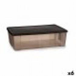 Кутия за Съхранение с Капак Stefanplast Elegance Кафяв Пластмаса 30 L 38,5 x 17 x 59,5 cm (6 броя) - Кутии, Органайзери и Други продукти за съхранение