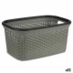 Кош за Пране Сив Пластмаса 36 L 36 x 25,5 x 53 cm (12 броя) - Кутии, Органайзери и Други продукти за съхранение