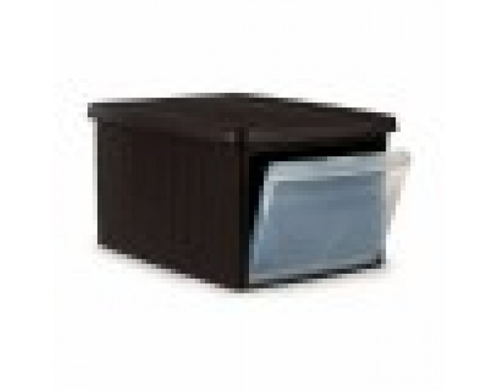 Кутия за Съхранение с Капак Stefanplast Elegance Külg Кафяв Пластмаса 29 x 21 x 39 cm (5 броя)