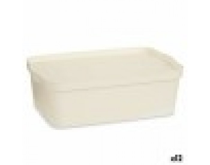 Кутия за Съхранение с Капак Сметана Пластмаса 14 L 29,5 x 14,3 x 45 cm (12 броя) Кутия за Съхранение с Капак Сметана Пластмаса 14 L 29,5 x 14,3 x 45 cm (12 броя)