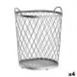 Кош Сребрист Метал 40 L 31 x 54,7 x 46,5 cm (4 броя) - Кутии, Органайзери и Други продукти за съхранение