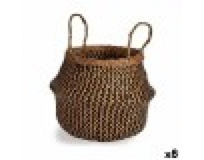 Декоративна Кошница Черен Естествен Тръстики 8 L 31 x 38 x 31 cm (8 броя) Декоративна Кошница Черен Естествен Тръстики 8 L 31 x 38 x 31 cm (8 броя)