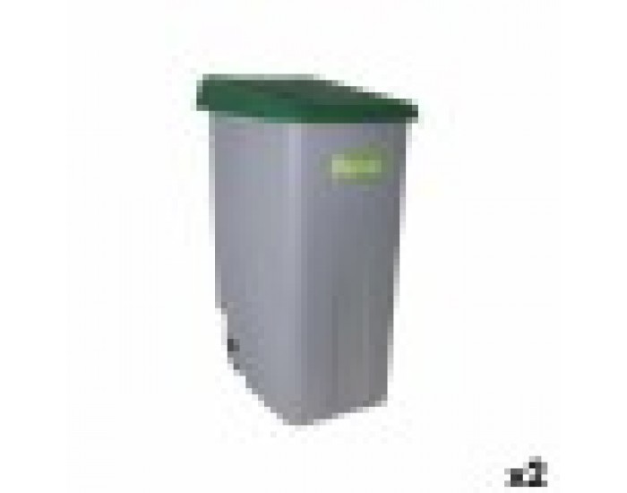 Кош за Боклук с Колела Denox 110 L Зелен 58 x 41 x 89 cm (2 броя)