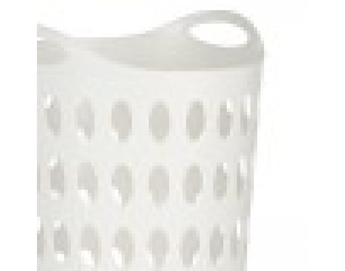 Кош за Пране Бял Пластмаса 50 L 44 x 56 x 41 cm (12 броя)