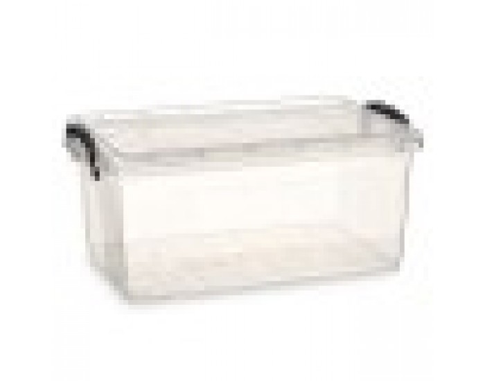 Кутия за Съхранение с Капак Прозрачен Пластмаса 13,7 L 27,5 x 18 x 42,5 cm (12 броя)