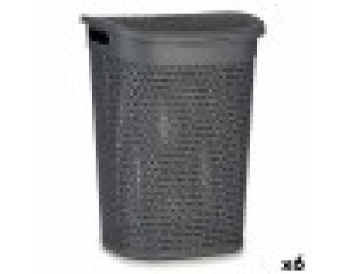 Кош за Пране Антрацит Пластмаса 60 L 43,5 x 57,5 x 34 cm (6 броя) Кош за Пране Антрацит Пластмаса 60 L 43,5 x 57,5 x 34 cm (6 броя)