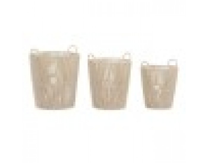 Игра на Кошници DKD Home Decor Бежов Метал 42 x 42 x 51 cm