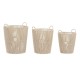 Игра на Кошници DKD Home Decor Бежов Метал 42 x 42 x 51 cm