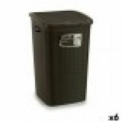 Кош за Пране Stefanplast Elegance Кафяв Пластмаса 50 L 36,5 x 54,5 x 38 cm (6 броя) - Кутии, Органайзери и Други продукти за съхранение