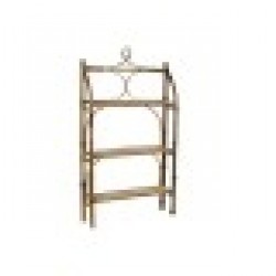 Лавица DKD Home Decor Бамбук Pатан (62 x 15 x 107 cm) - Кутии, Органайзери и Други продукти за съхранение