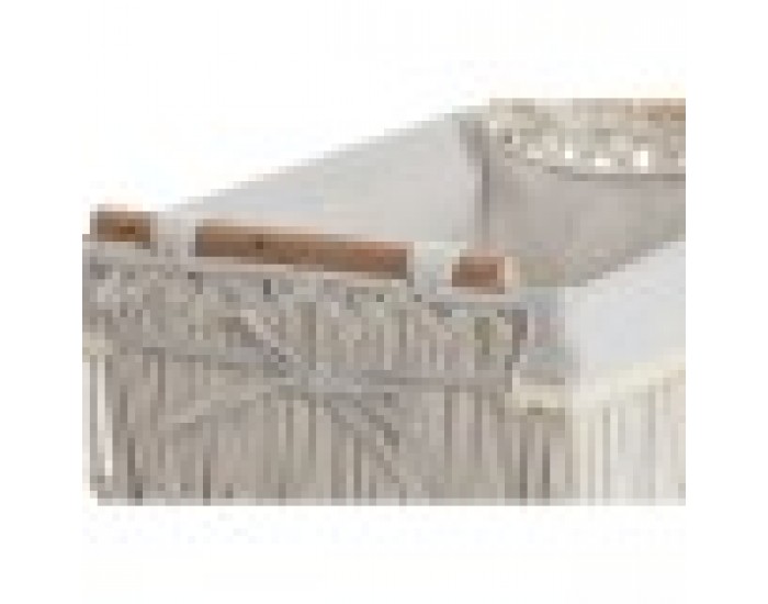 Кош за Мръсни Дрехи Home ESPRIT Бял Естествен Метал Shabby Chic 42 x 32 x 51 cm 5 Части