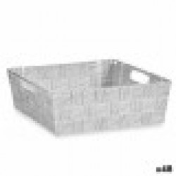 Многофункционална Кошница Бял Плат 3 L 23 x 8 x 27 cm (48 броя) - Кутии, Органайзери и Други продукти за съхранение